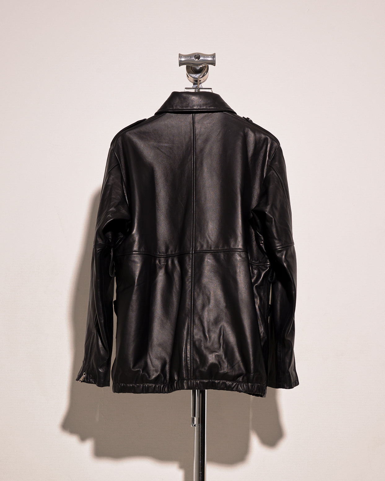 aalis BROOK pocket leather jacket (Black)