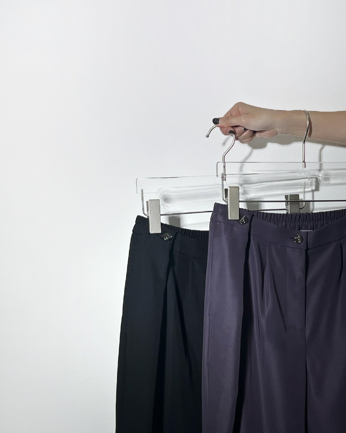 aalis CARSON 3 buttons pleated straight leg pants (Dusty Purple)