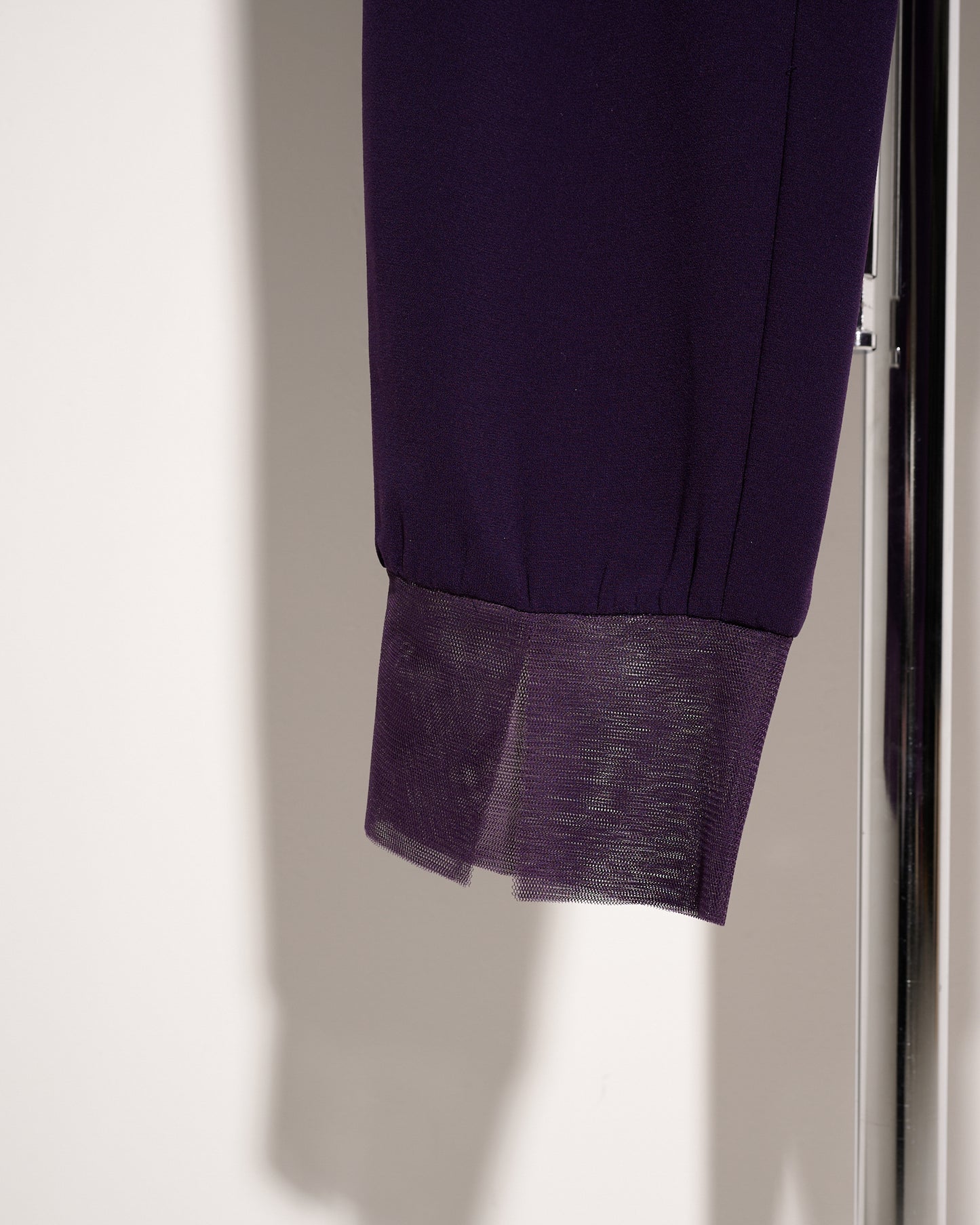 aalis JULIETA mesh cuff pants (Purple)
