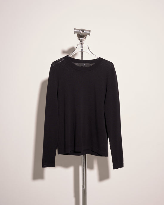 aalis CORA crew neck knitted top (Black)