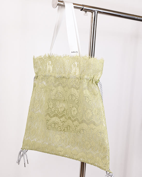 aalis Classic lace drawstring bag (Olive)