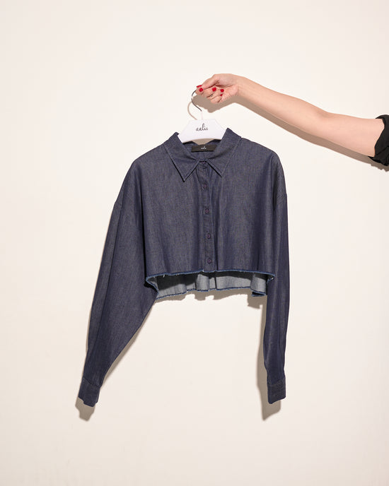 aalis RIA cropped L/S shirt (Denim)