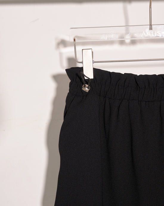 aalis ENSLEY drawstrings paperbag waist skirts (Black)