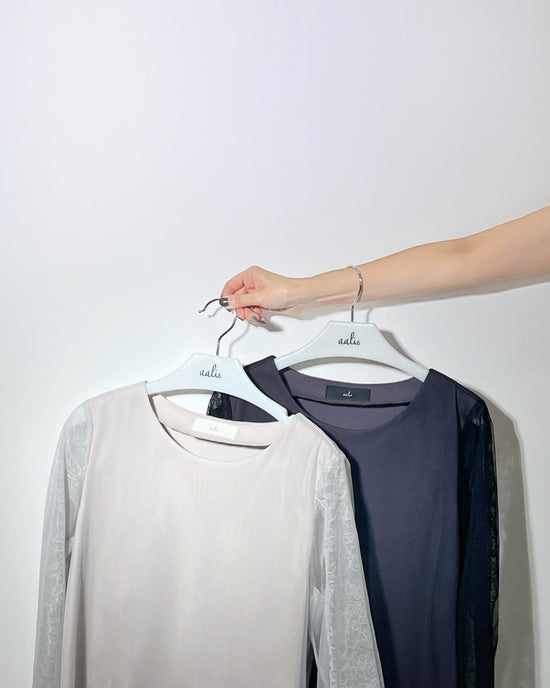 aalis EVANA FW25 lace top (Lt Grey)