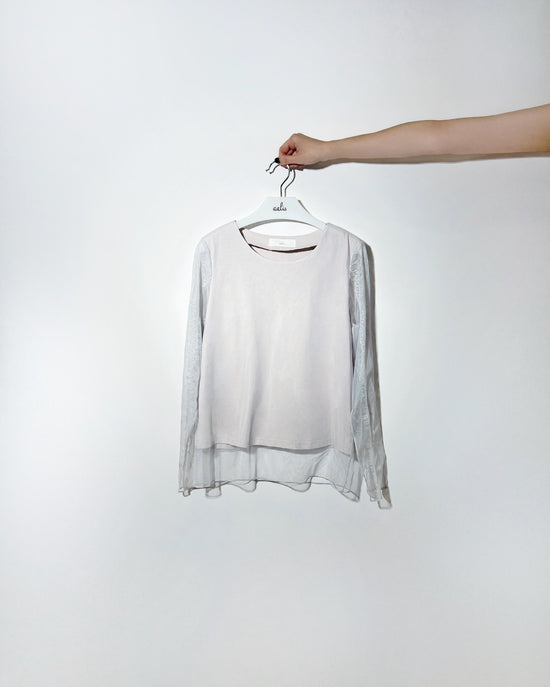 aalis EVANA FW25 lace top (Lt Grey)