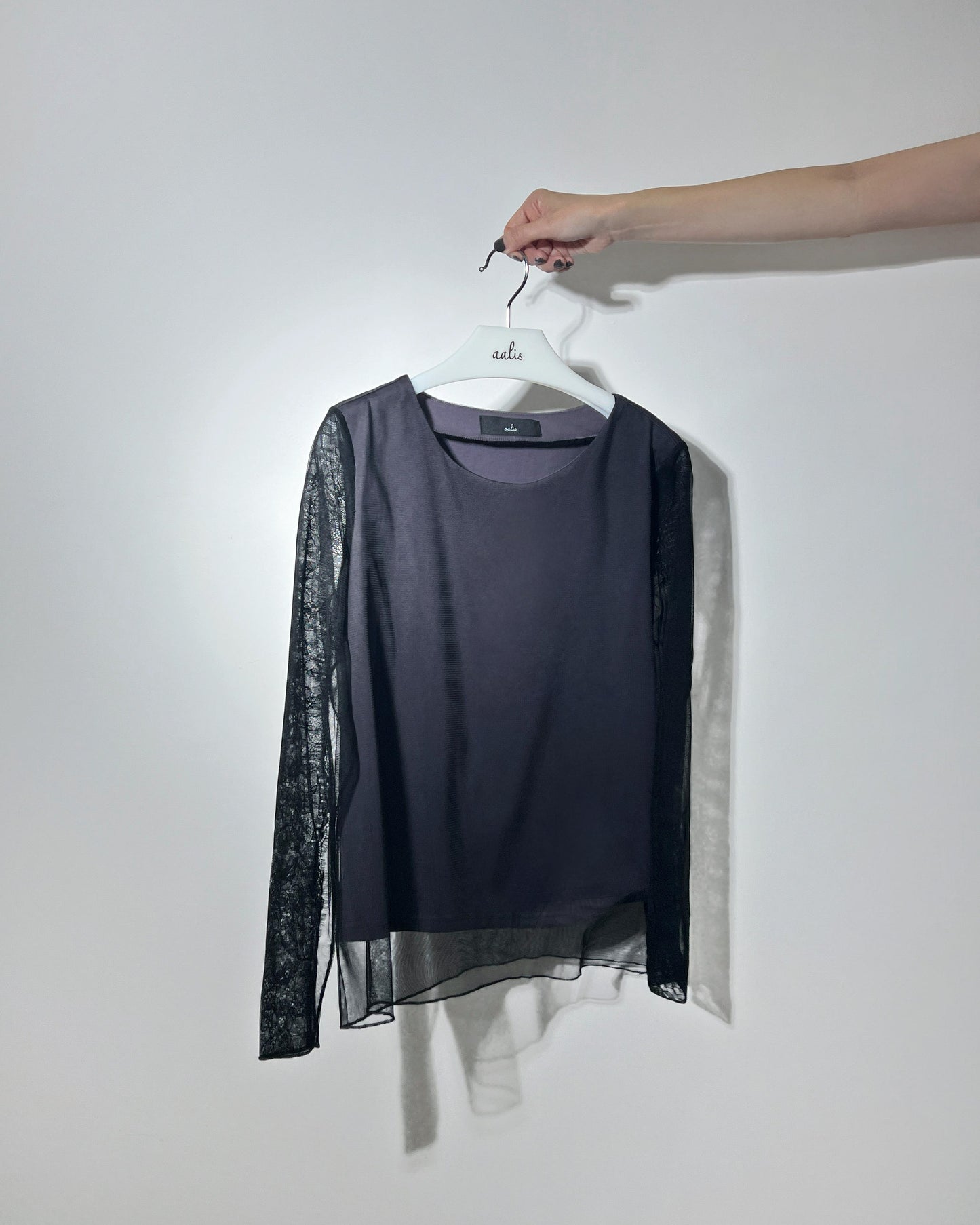 aalis EVANA FW25 lace top (Purple Grey)
