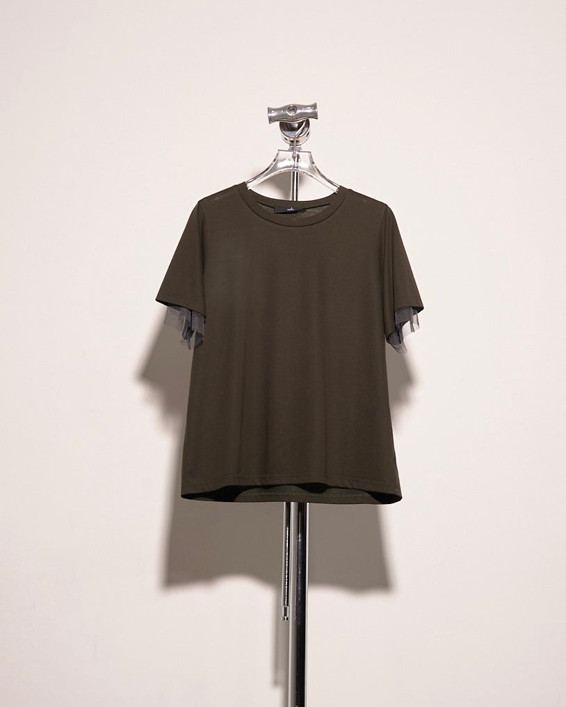 aalis PAOLA mesh inner layer SS tee (Green)