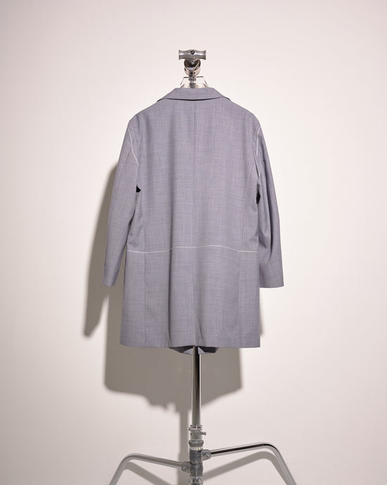 aalis WEN 缝线细节西装外套（麻灰色）
