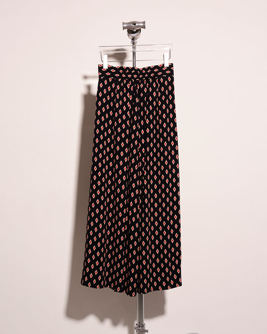 aalis CHERIE printed wide legs pants (Black red print)