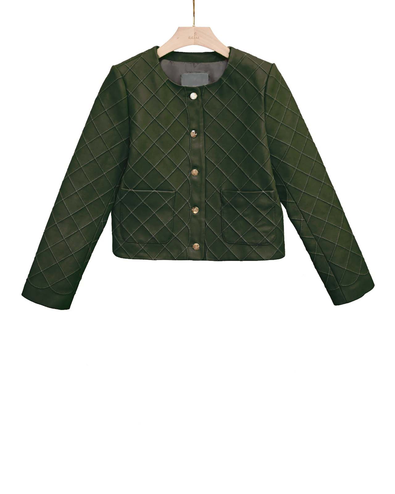 【新款预购】aalis GISELA 缝线细节皮夹克 （6色 - 定制尺寸）