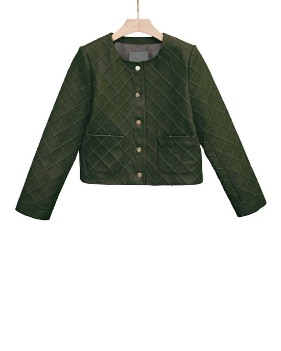 【新款预购】aalis GISELA 缝线细节皮夹克 （6色 - 常规尺寸）