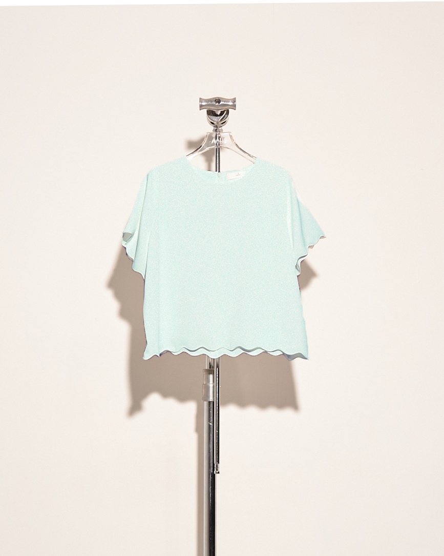 aalis ABIAH scallop hem S/S Top (Mint)