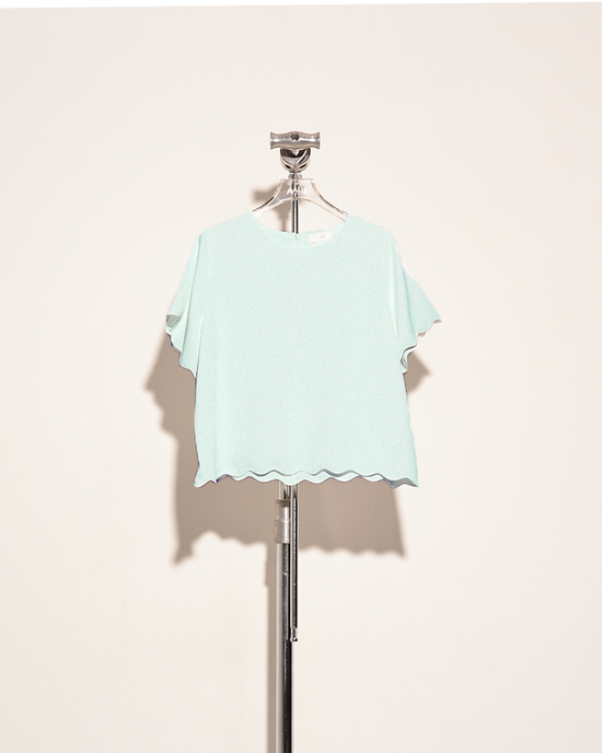 aalis ABIAH scallop hem S/S Top (Mint)