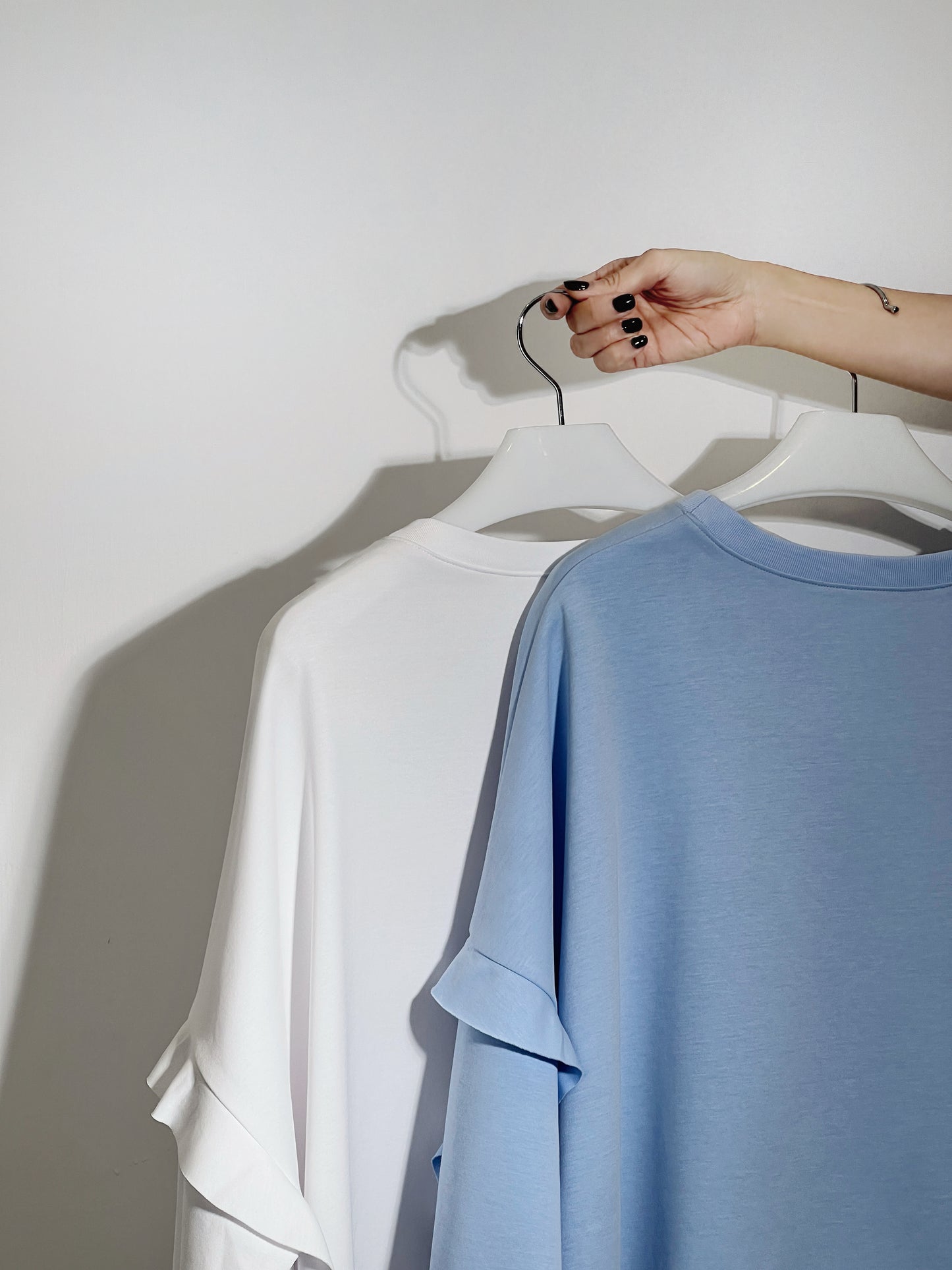 aalis CANVA ruffle detail sweater (Blue)