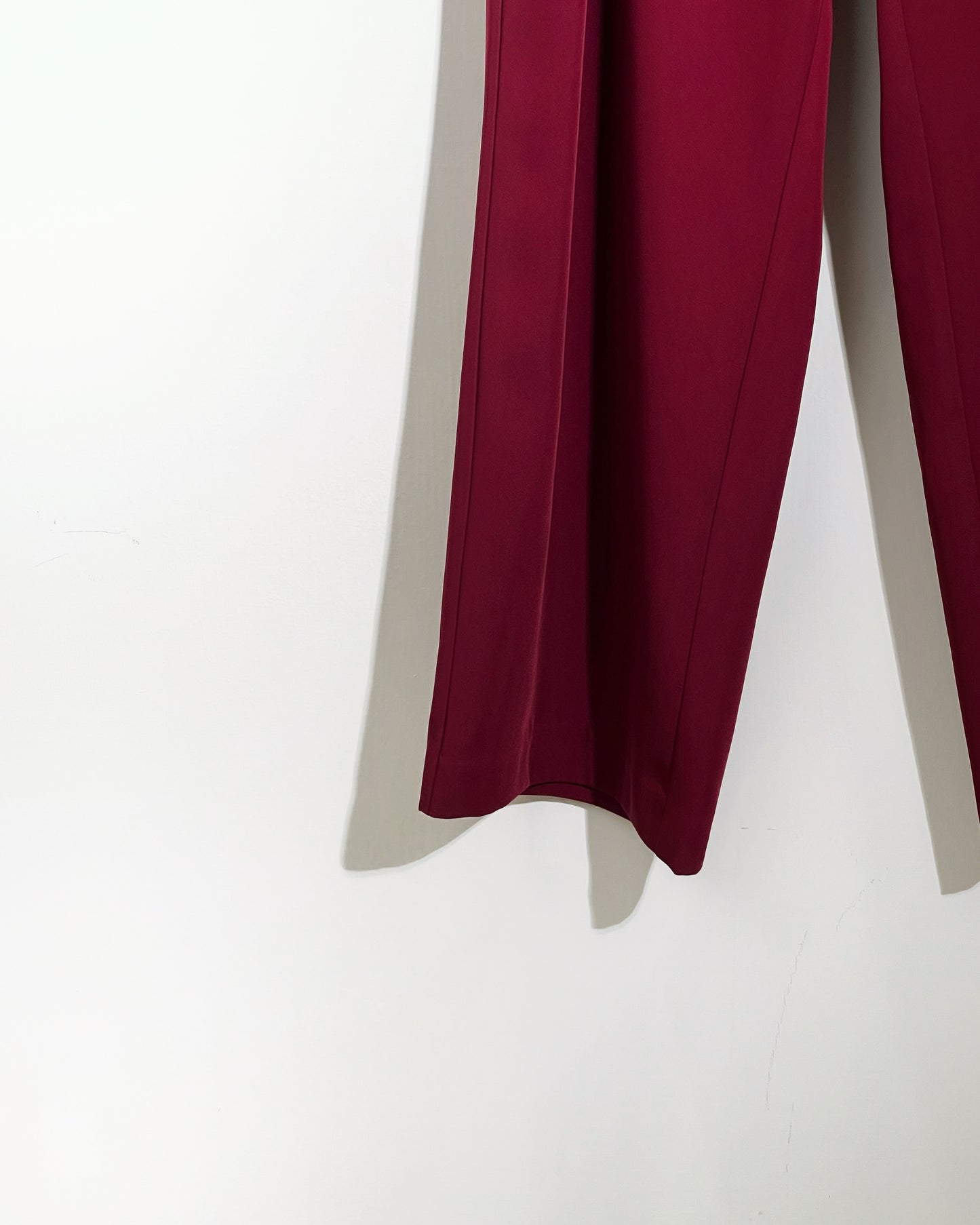 aalis CARSON 3 buttons pleated straight leg pants (Burgundy)