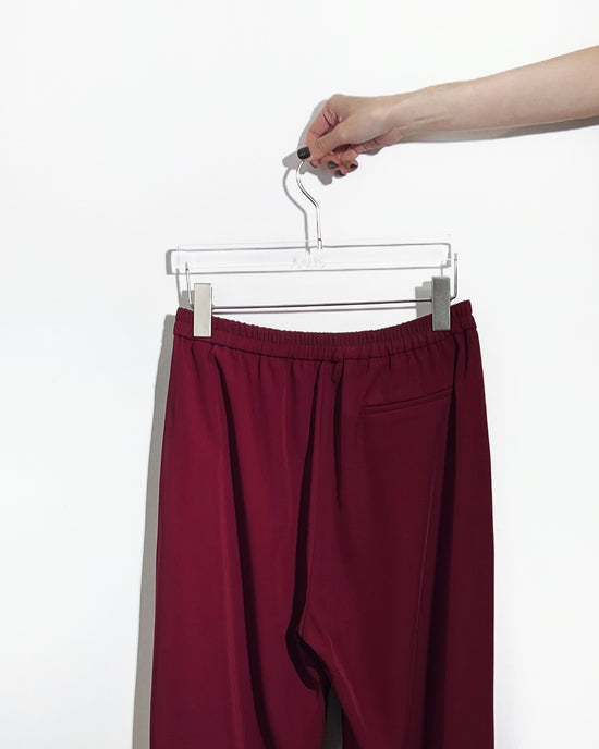 aalis CARSON 3 buttons pleated straight leg pants (Burgundy)