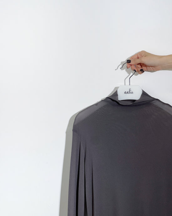 aalis RIVA NS FW25 mesh turtle neck top (Grey)