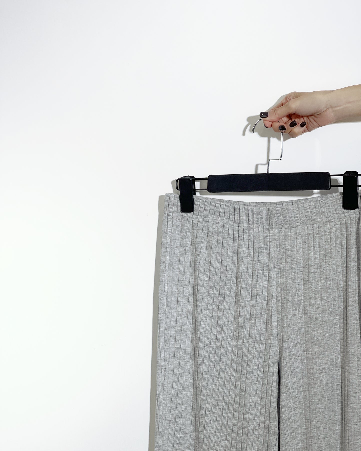 aalis DENIA FW25 ruffle hem pants (Light heather grey)