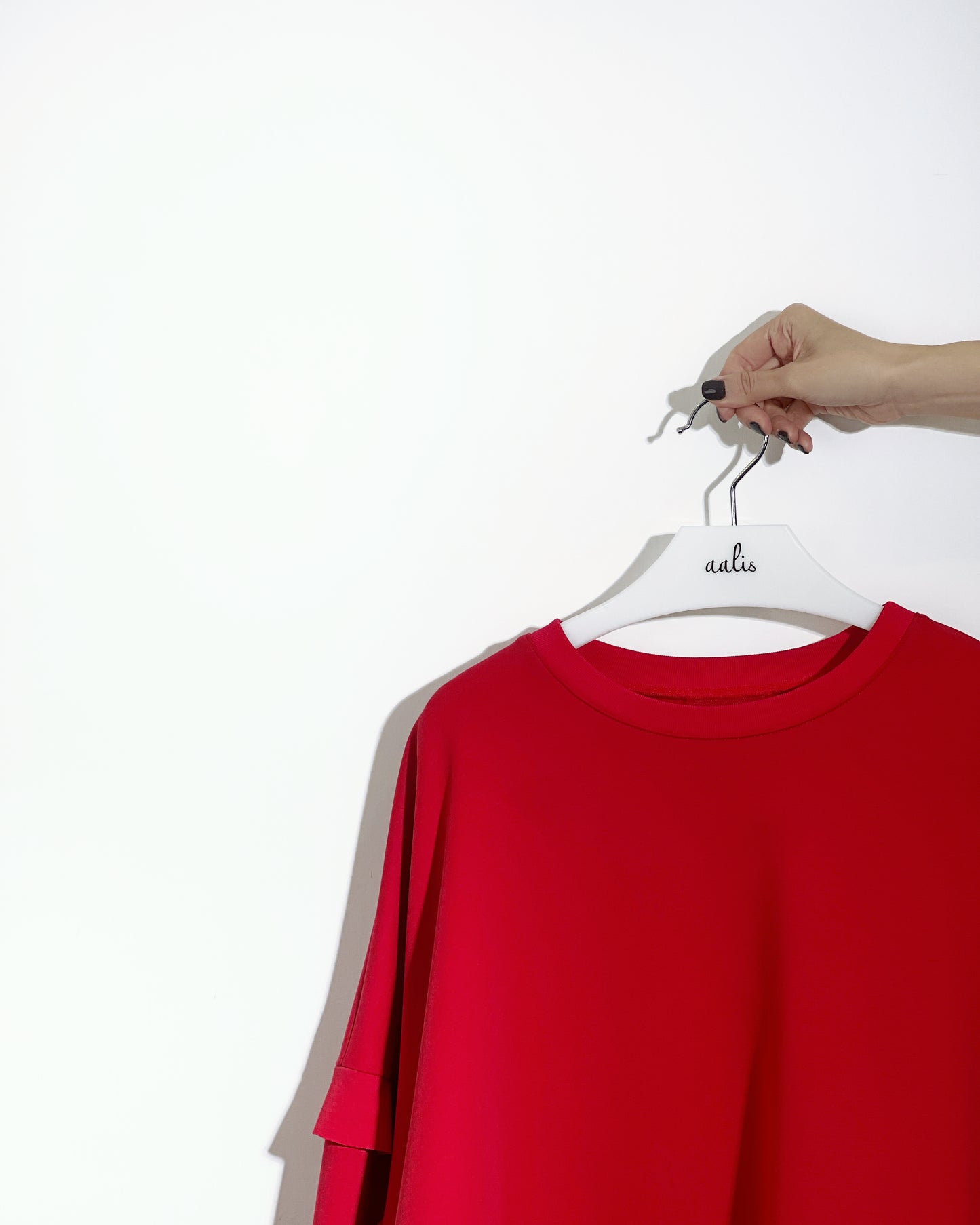 aalis CANVA ruffle detail sweater (Red)