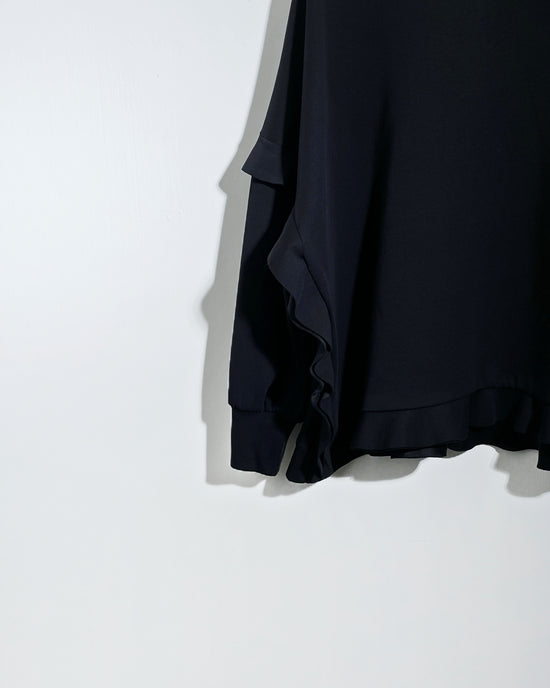 aalis CANVA ruffle detail sweater (Black)