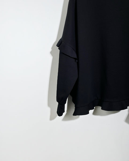 aalis CANVA ruffle detail sweater (Black)