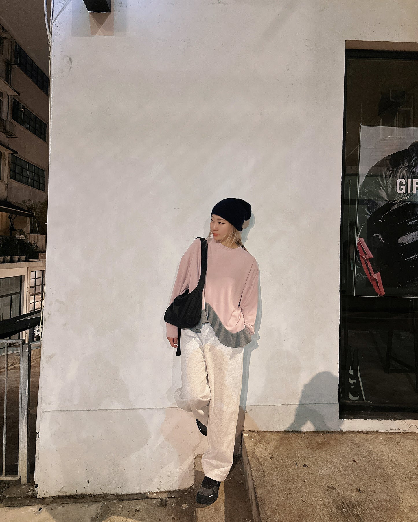 aalis CARA FW25 ruffle hem sweater (Pink Mix)