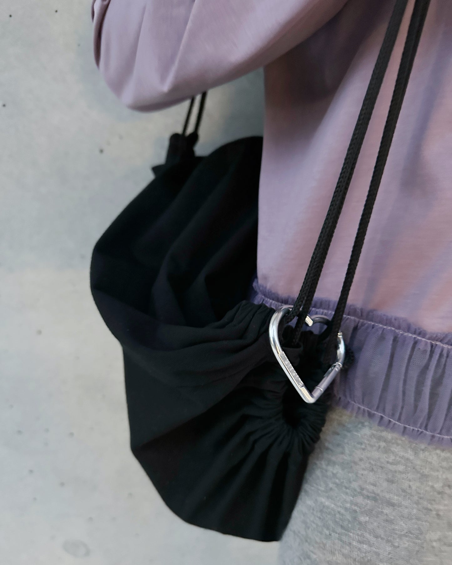 aalis GRAVIA mesh ruching hem cardigan (Dusty Purple)