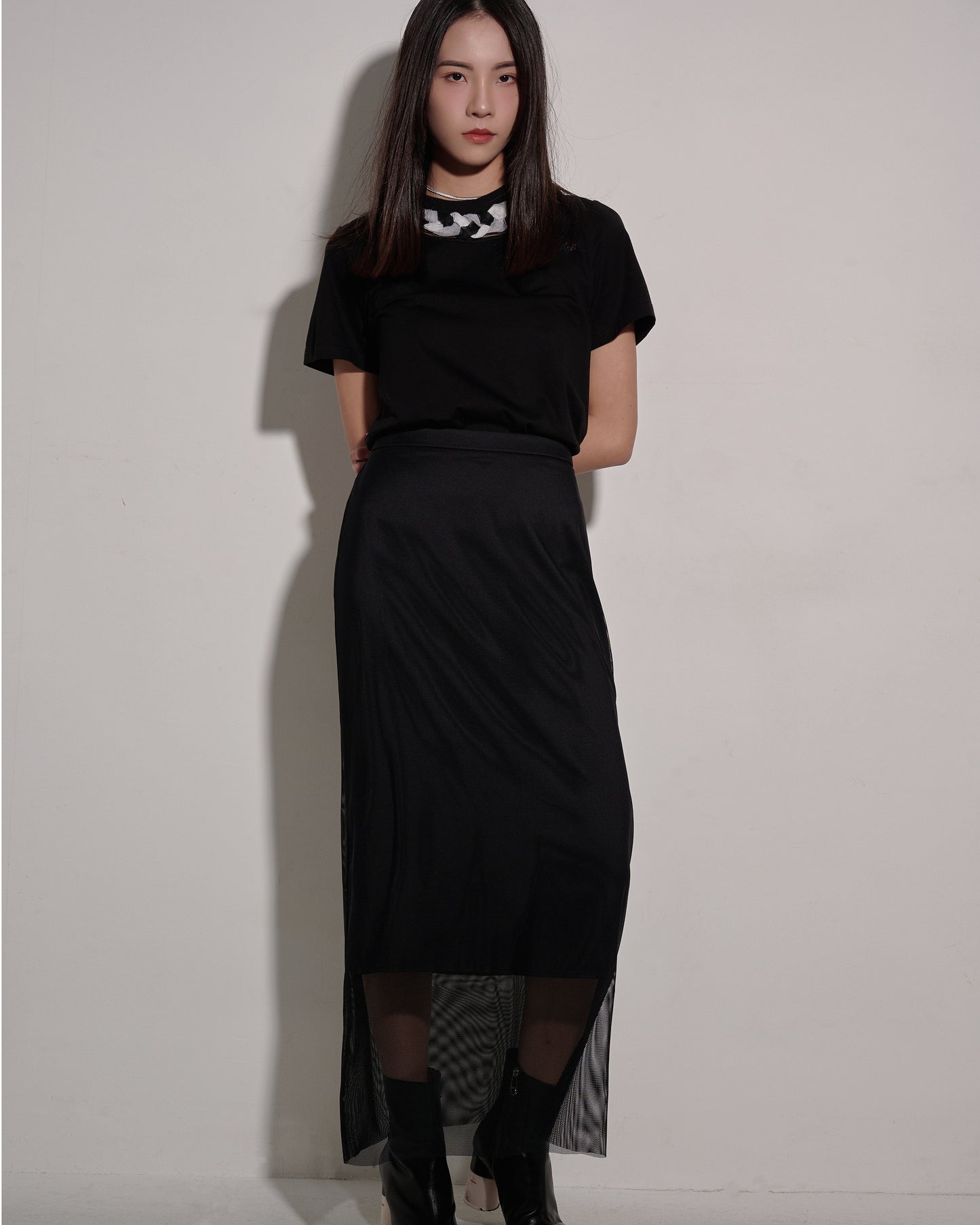 aalis DIMONA mesh skirt (Black)