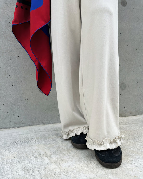 aalis LILIA ruffle hem track pants  (Lt Beige)