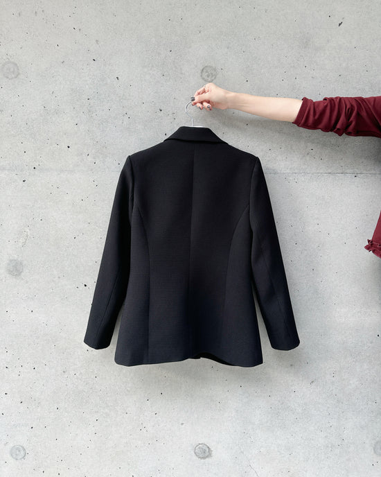 aalis DASHA waffle fitted blazer (Black)