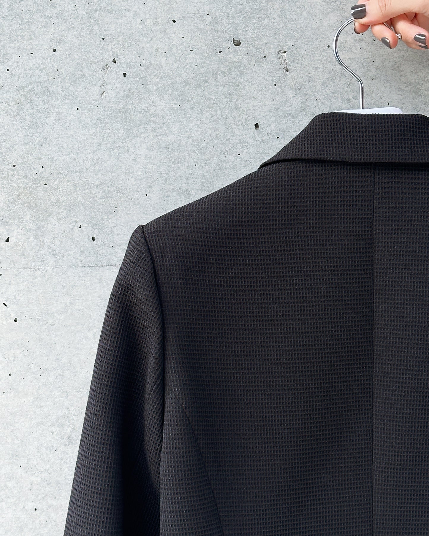 aalis DASHA waffle fitted blazer (Black)