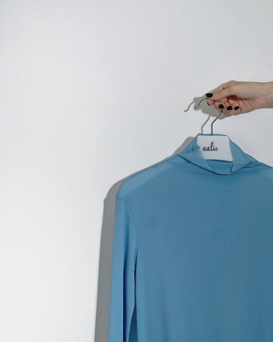 aalis RIVA NS FW25 mesh turtle neck top (Blue)
