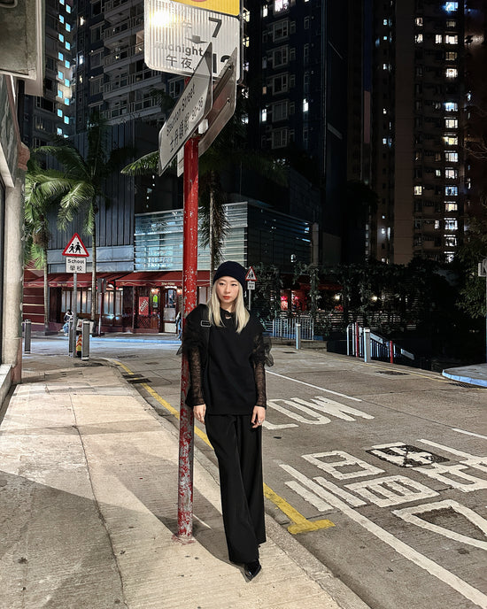 aalis EVANA FW25 lace top (Purple Grey)