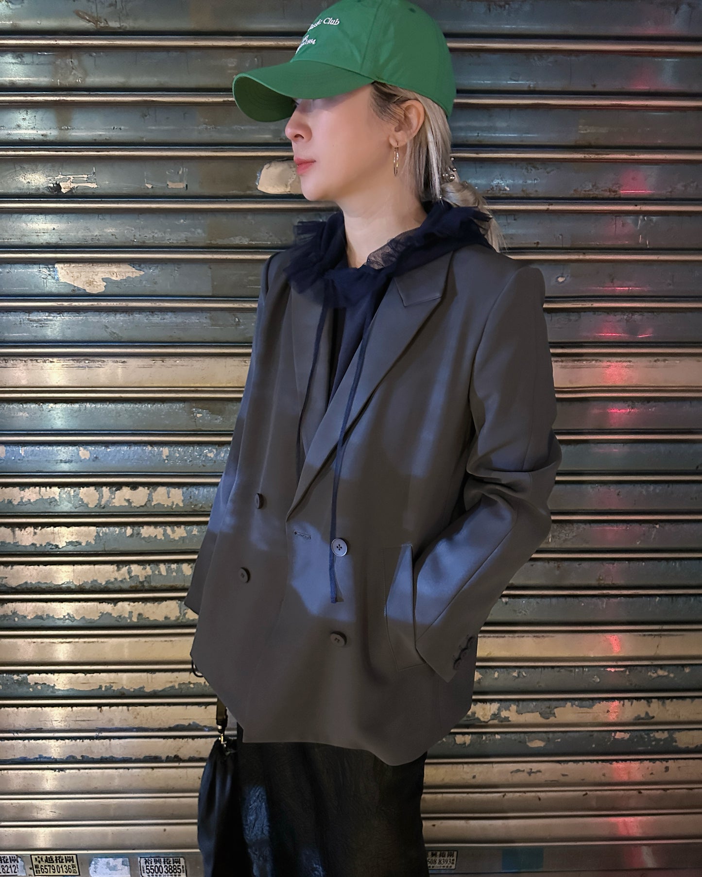 aalis GILLY slant pockets blazer (grey)