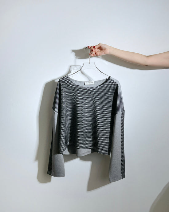 aalis YANKA 荷叶边缝合细节 长袖上衣 (白色)