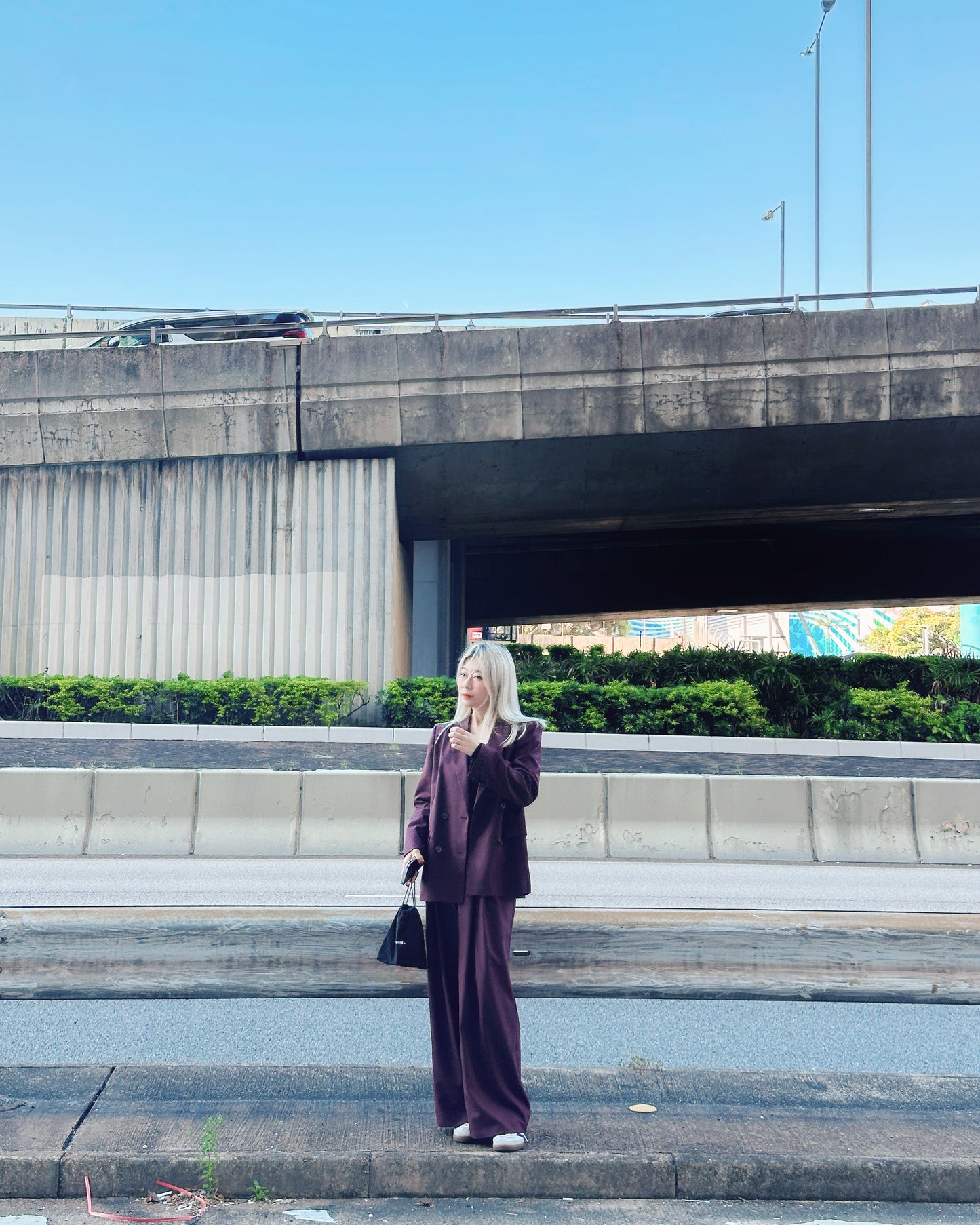 aalis DEMMA suiting straight leg pants (Plum 2)