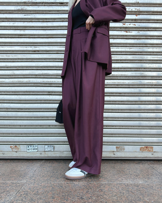 aalis DEMMA suiting straight leg pants (Plum 2)
