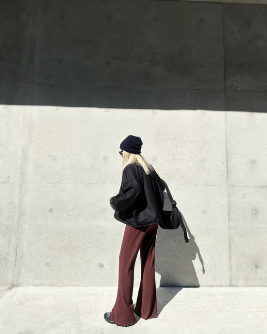 aalis ROMY leather detail 2-way jacket (Black)