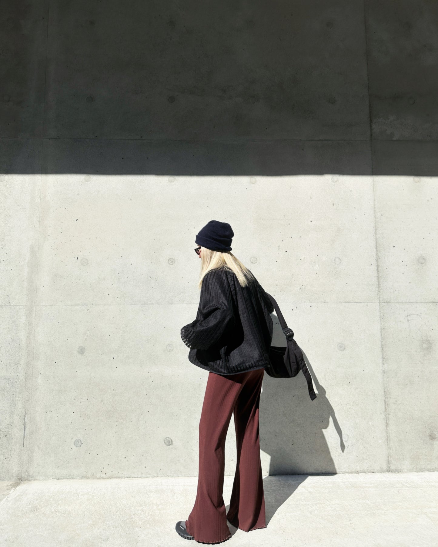 aalis ROMY leather detail 2-way jacket (Black)