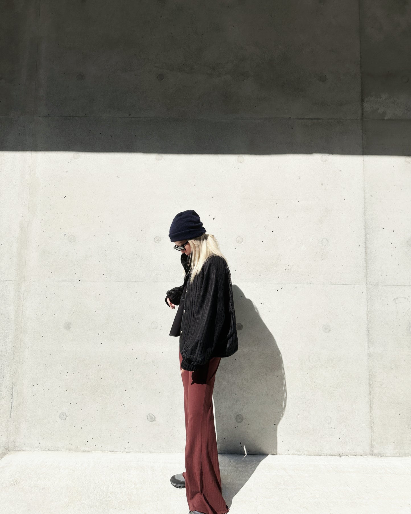 aalis ROMY leather detail 2-way jacket (Black)