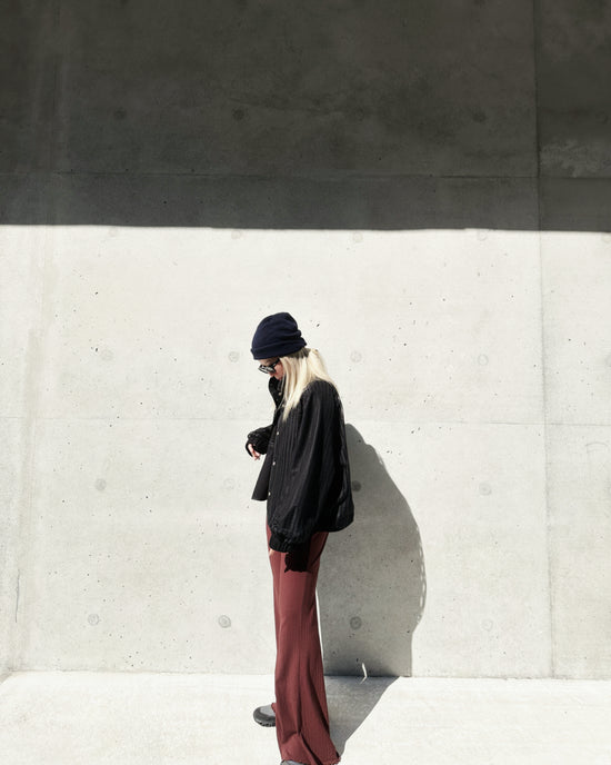 aalis ROMY leather detail 2-way jacket (Black)