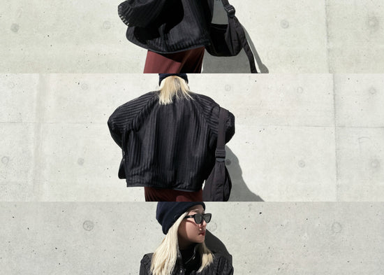 aalis ROMY leather detail 2-way jacket (Black)