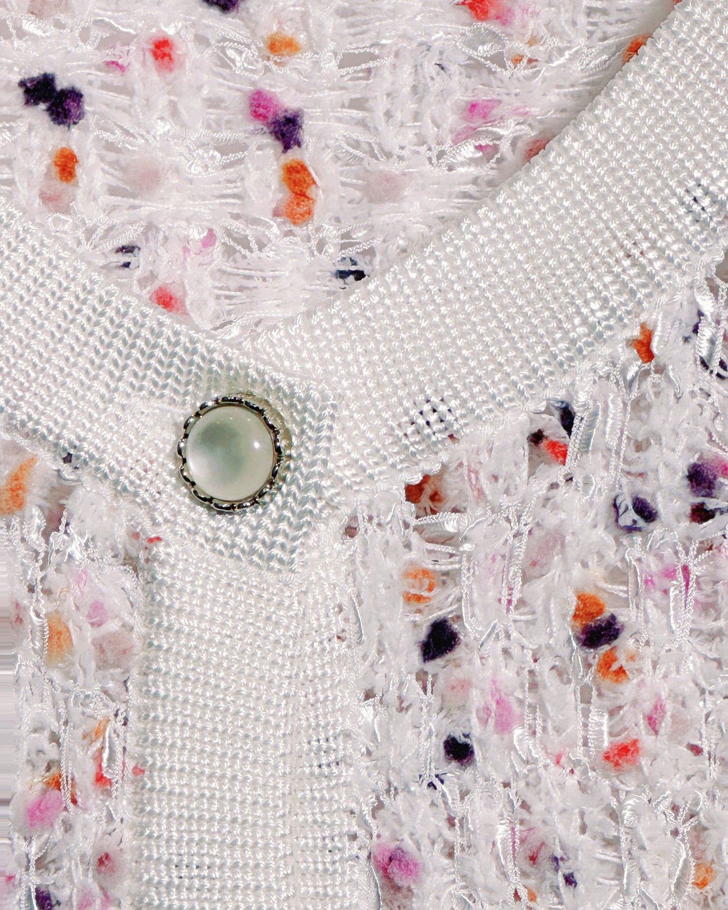 aalis FAYA FW25 - Mini Pom Pom knitted cardigan (Purple Mix)