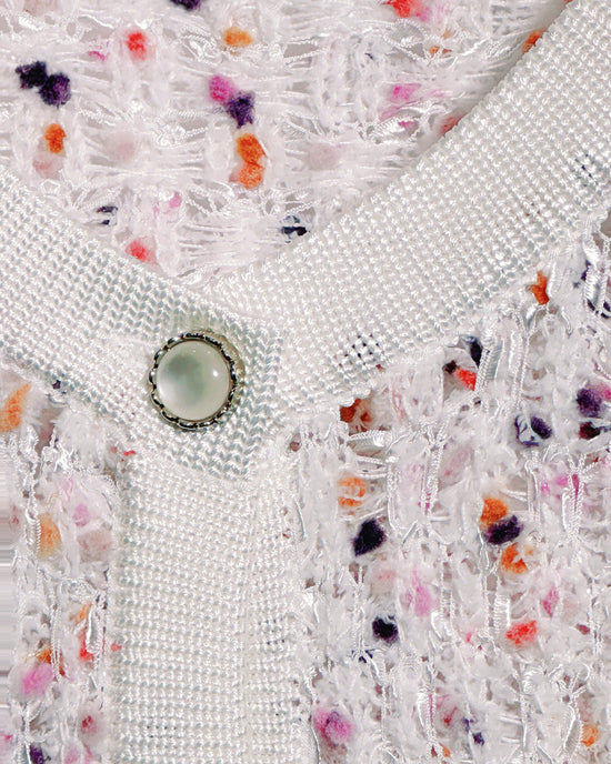 aalis FAYA FW25 - Mini Pom Pom knitted cardigan (Purple Mix)