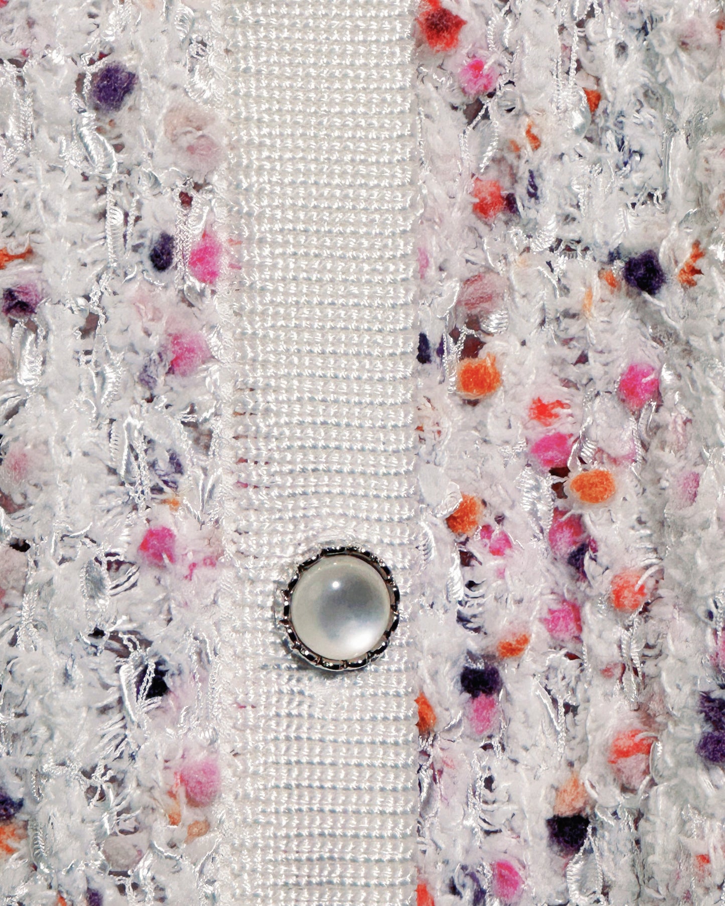 aalis FAYA FW25 - Mini Pom Pom knitted cardigan (Purple Mix)