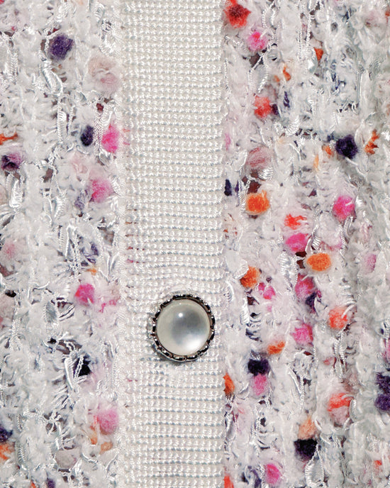 aalis FAYA FW25 - Mini Pom Pom knitted cardigan (Purple Mix)