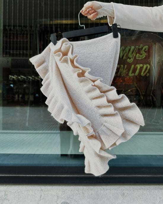 aalis LUCIE FW25 cashmere scarf (Heather light beige)