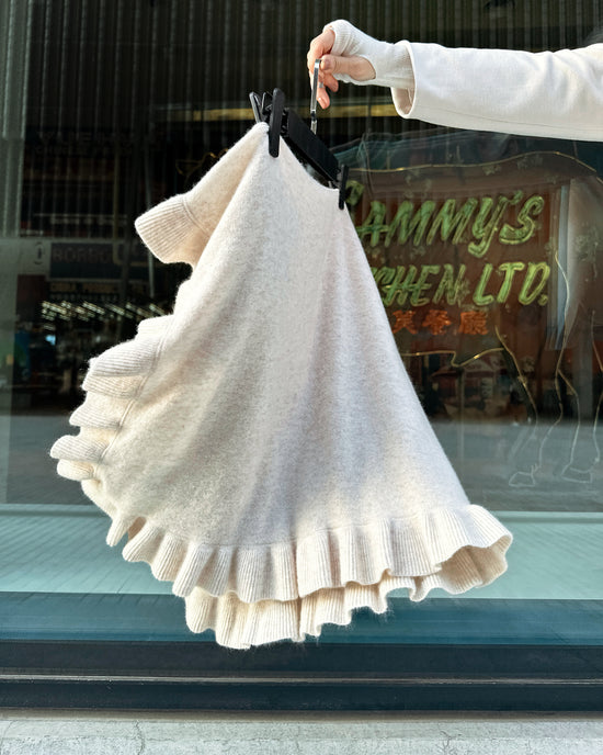 (Pre-order) aalis LUCIE FW25 cashmere scarf (Heather light beige)