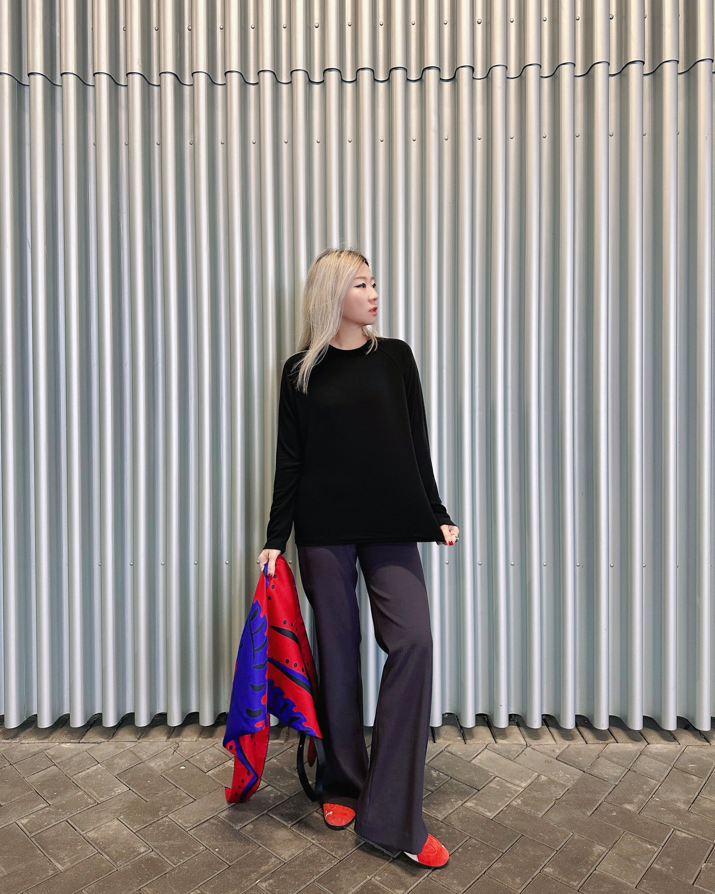 aalis KINIA FW25 - fit and flare pants (Dusty purple)