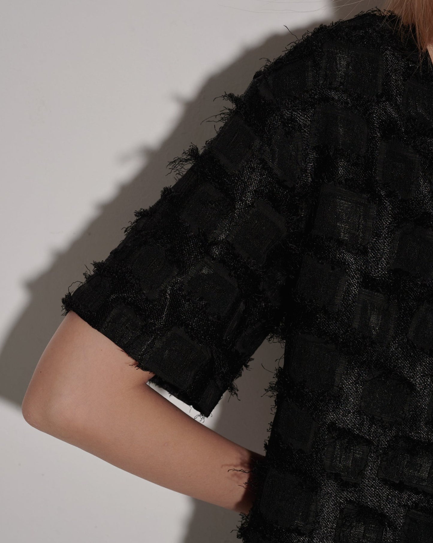 Load image into Gallery viewer, aalis LUKE textured fabric shirt jacket (Black)
